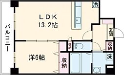 ロイヤルステージ新大宮 1LDKの間取図画像