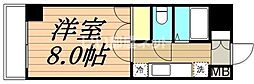 リエス宮城野 1Kの間取図画像