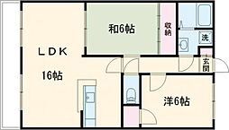 パークヒルズ天水 2LDKの間取図画像