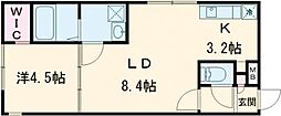 Horse Win20(ホース ウィン) 1LDKの間取図画像