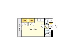 KLビル ワンルームの間取図画像