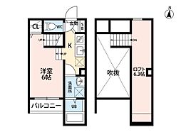 Lagunavillage ワンルームの間取図画像