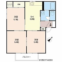 フォーレス神崎A 3DKの間取図画像