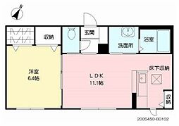 シャーメゾン・ヴィブレB 1LDKの間取図画像
