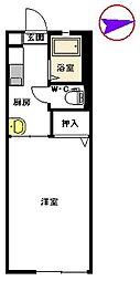 メゾン・ドゥ・マモール 1Kの間取図画像