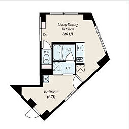 FABRIC東長崎Residence 1LDKの間取図画像