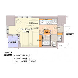 S-RESIDENCE千種belvia TOWER(べルヴィアタワー) 10月27日(火) 1LDKの間取図画像