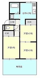 コーポ佐藤 3Kの間取図画像