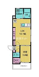 レジデンスCHAYAMACHI 1LDKの間取図画像
