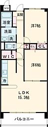 パレスマイセン 2LDKの間取図画像