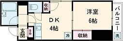 シャトレビル 1DKの間取図画像