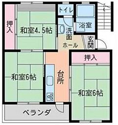 アプリーレ石守C-12号棟 3Kの間取図画像