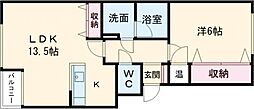 エクセルステージ 1LDKの間取図画像