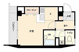 市川プラザ ワンルームの間取図画像