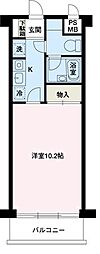 エスエスハイツ市川 1Kの間取図画像