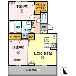 リィ・サンテ霧島 2LDKの間取図画像