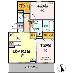 リィ・サンテ霧島 2LDKの間取図画像