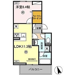 リィ・サンテ霧島 1LDKの間取図画像