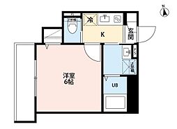 rn Terrace 三郷 1Kの間取図画像