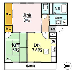 グリーンパーク芳泉C 2DKの間取図画像