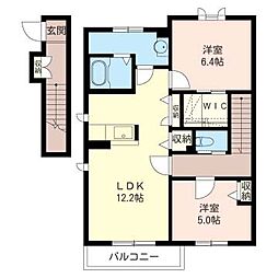 アレグリア 2LDKの間取図画像
