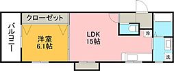 アルテミス帯山 1LDKの間取図画像
