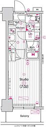 ガーラリバースクエア横濱南 1Kの間取図画像