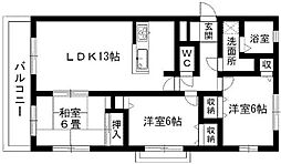 グリーンヒル西ノ上 3LDKの間取図画像