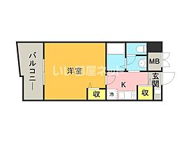 メゾン・ド・ヴィレ大濠 1Kの間取図画像
