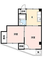 ビラ・メゾン日野 2Kの間取図画像