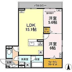 (仮称)沼津市共栄町分譲賃貸PJ 2LDKの間取図画像