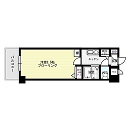 パークコート太宰府 1Kの間取図画像