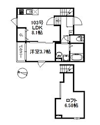 フォーサイト県庁西 1LDKの間取図画像