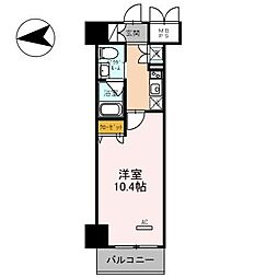 フェニックスレジデンス堺東 1Kの間取図画像