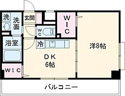 リヴェール鳳 1DKの間取図画像