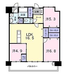 レジェンド157 3LDKの間取図画像