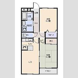 栄ハイム 2LDKの間取図画像