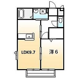 コンフォート春日 1LDKの間取図画像