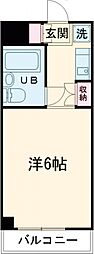 ノアーズアーク 1Kの間取図画像