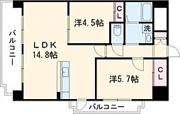 エルフィナ八王寺D 2LDKの間取図画像