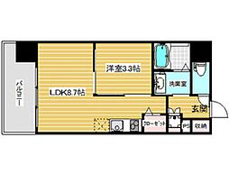 HMレジデンス 1LDKの間取図画像
