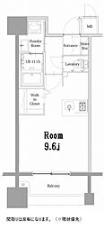 エンクレスト呉服町 ワンルームの間取図画像