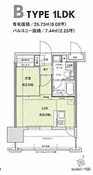 ドゥーエ赤坂 1LDKの間取図画像