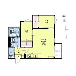 REGALEST青葉堤町 2LDKの間取図画像