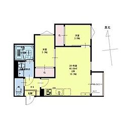 REGALEST青葉堤町 2LDKの間取図画像