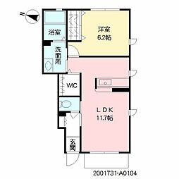 クラング1 1LDKの間取図画像