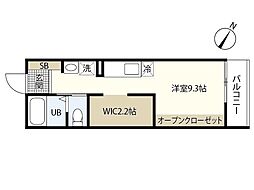 グレース西栄 ワンルームの間取図画像