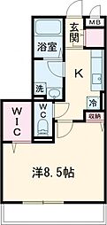 WISTERIAPLACE 1Kの間取図画像