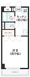 シティコート3西鉄下大利駅前 1Kの間取図画像