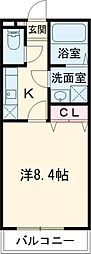 アムールラマージュ 1Kの間取図画像